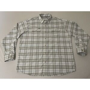Poncho Outdoors "The Pearl Cat" Flannel Shirt Men's XL Reg Fit Magnetic Pockets